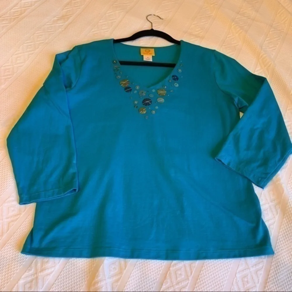 Ruby Rd. Embellished Top‎ - Picture 3 of 5